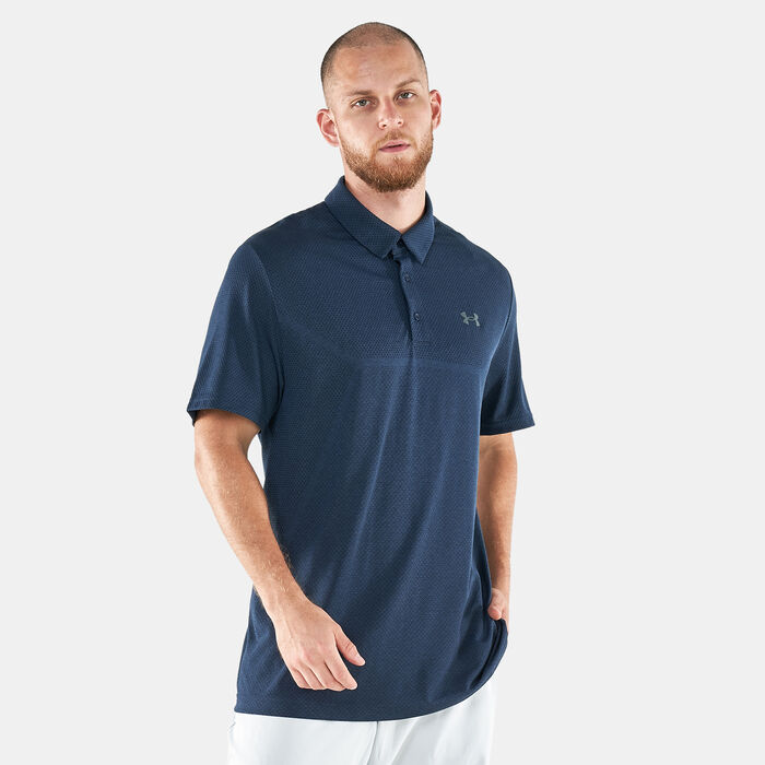 Under Armour Men's UA Vanish Seamless Mapped Polo Shirt Blue Under Armour Men's UA Vanish Seamless Mapped Polo Shirt Blue image number 0