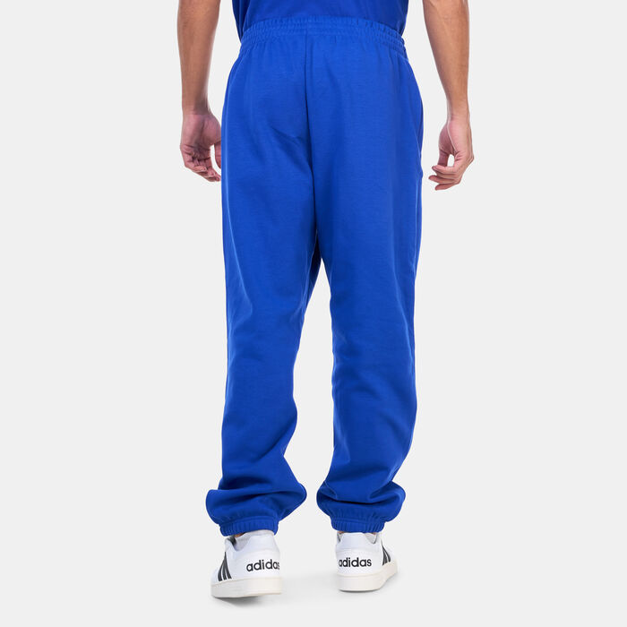 adidas Logo Basketball Fleece Joggers Blue adidas Logo Basketball Fleece Joggers Blue image number 2