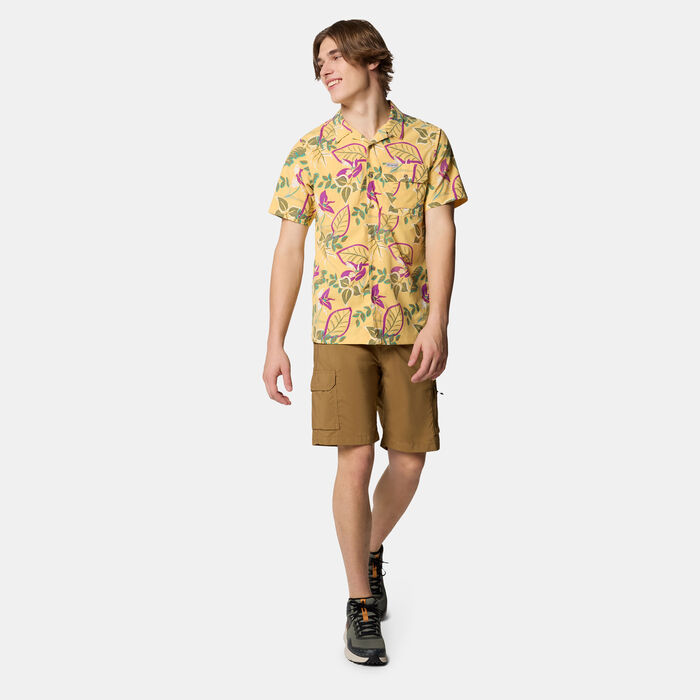 Columbia Men's Tech Trail Utility Printed Woven Shirt yellow Columbia Men's Tech Trail Utility Printed Woven Shirt yellow image number 2
