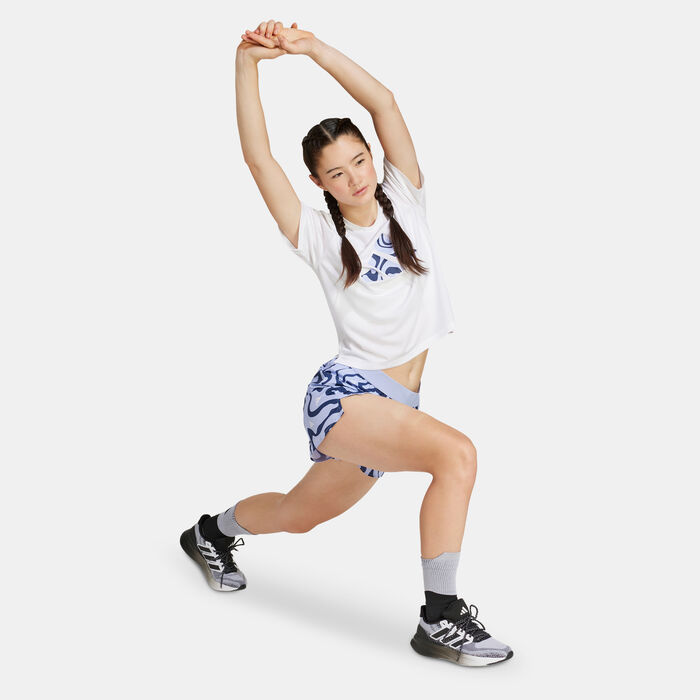 adidas Women's Run It Brand Love Running T-Shirt White adidas Women's Run It Brand Love Running T-Shirt White image number 2