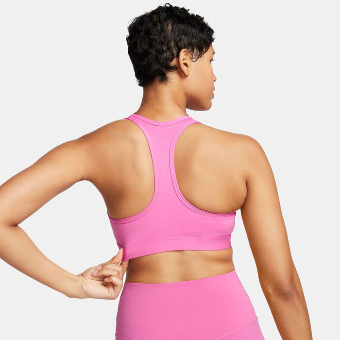 Nike Women's Dri-FIT Swoosh Medium-Support Training Sports Bra Pink Nike Women's Dri-FIT Swoosh Medium-Support Training Sports Bra Pink image number 3