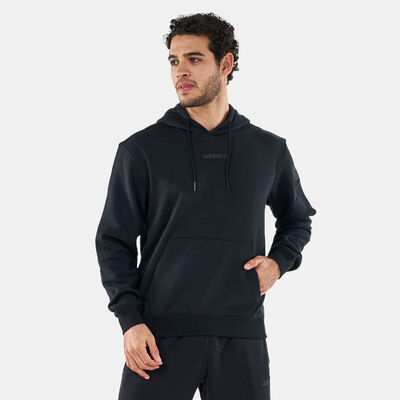 adidas Originals Men's Trefoil Linear Pullover Hoodie Black adidas Originals Men's Trefoil Linear Pullover Hoodie Black