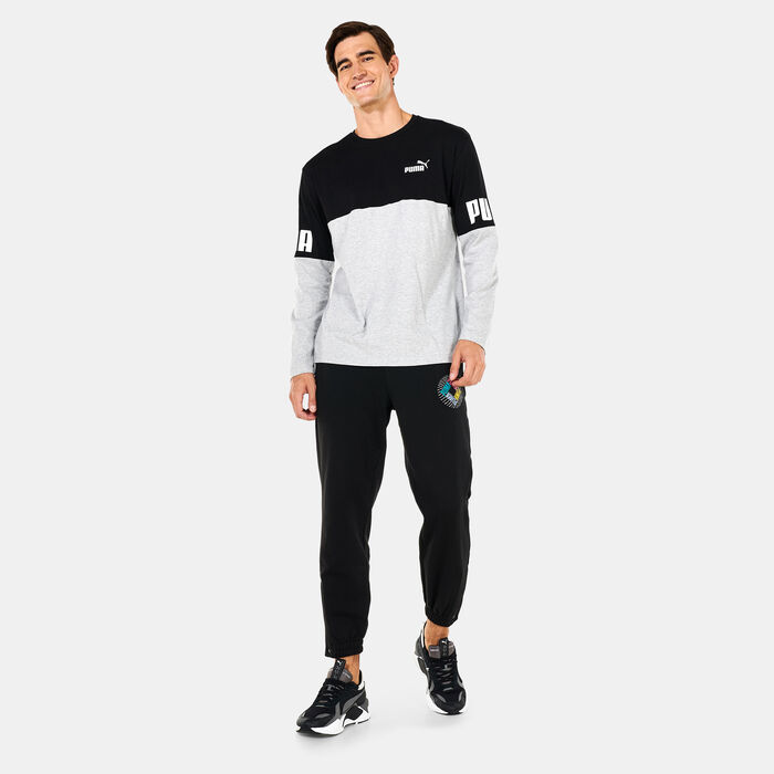 PUMA Men's Power Colorblock T-shirt Grey PUMA Men's Power Colorblock T-shirt Grey image number 2