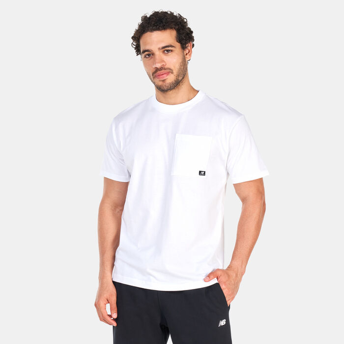 New Balance Men's Essentials Pocket T-Shirt White New Balance Men's Essentials Pocket T-Shirt White image number 0