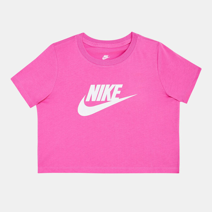 Nike Kids' Sportswear Cropped T-Shirt (Older Kids) Pink image number 0