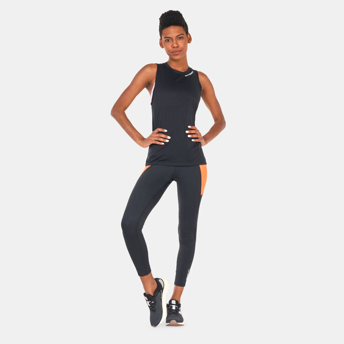 New Balance Women's Relentless Heathertech Tank Top Black New Balance Women's Relentless Heathertech Tank Top Black image number 2