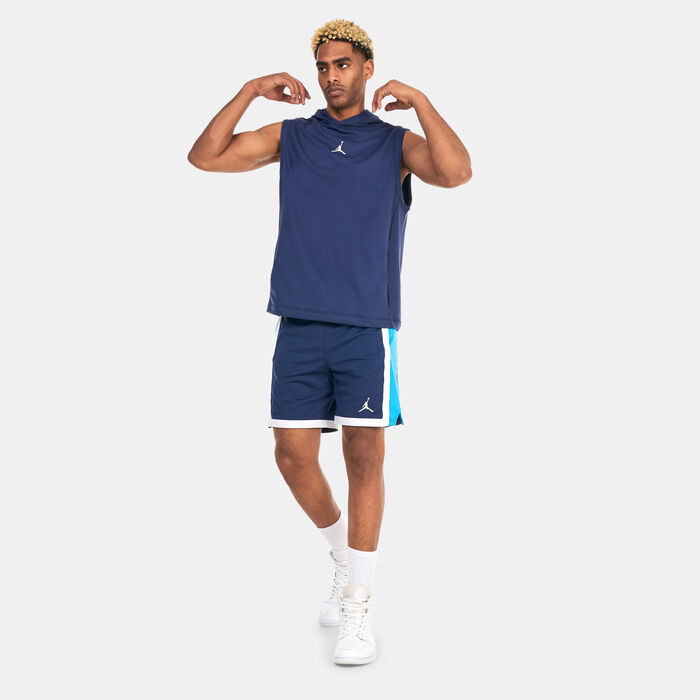 Jordan Men's Dri-FIT Sport Fleece Sleeveless Hoodie Blue image number 2