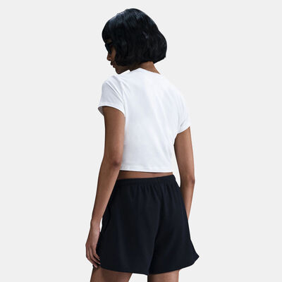 Nike Women's Sportswear Chill Knit Crop Top White