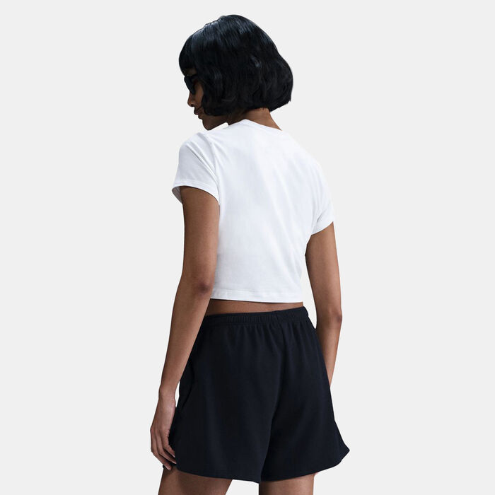 Nike Women's Sportswear Chill Knit Crop Top White image number 1