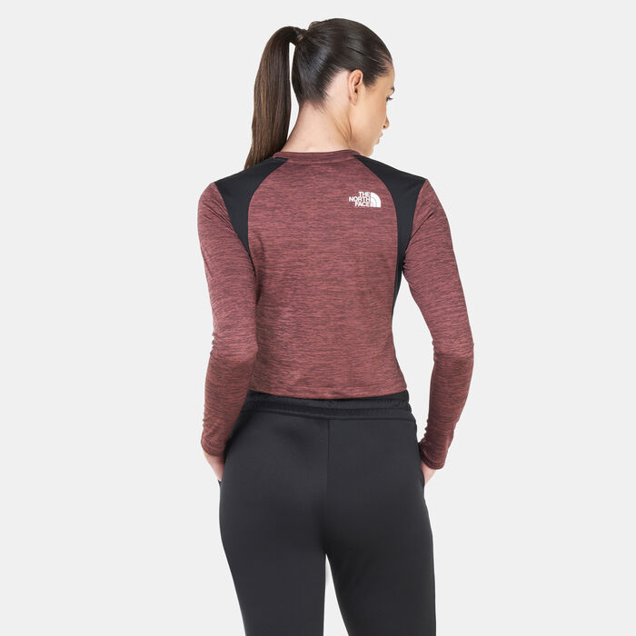 The North Face Women's Mountain Athletics Long Sleeve T-Shirt Red The North Face Women's Mountain Athletics Long Sleeve T-Shirt Red image number 1