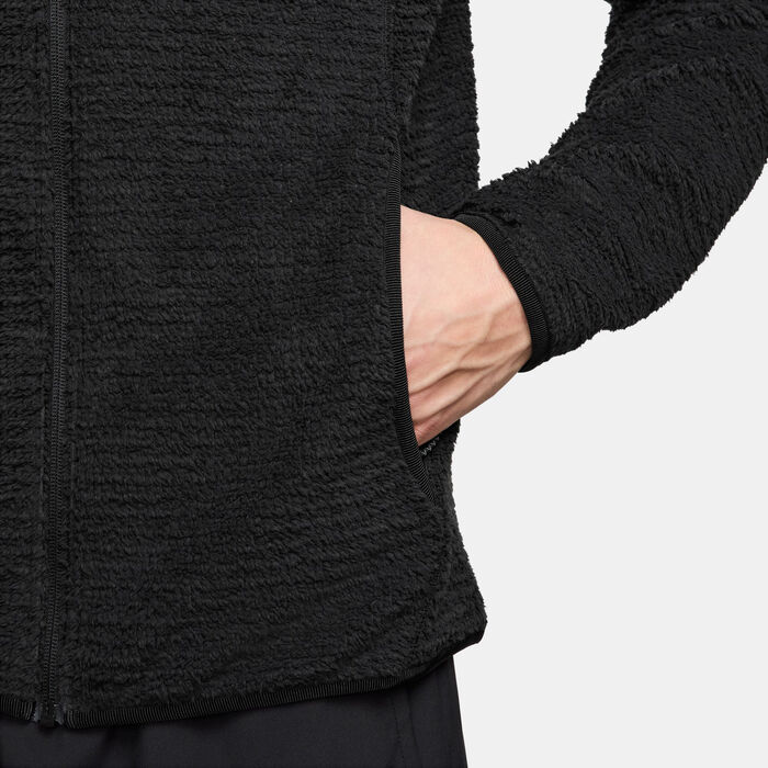 Nike Men's Trail Dri-FIT Fleece Running Jacket Black image number 2