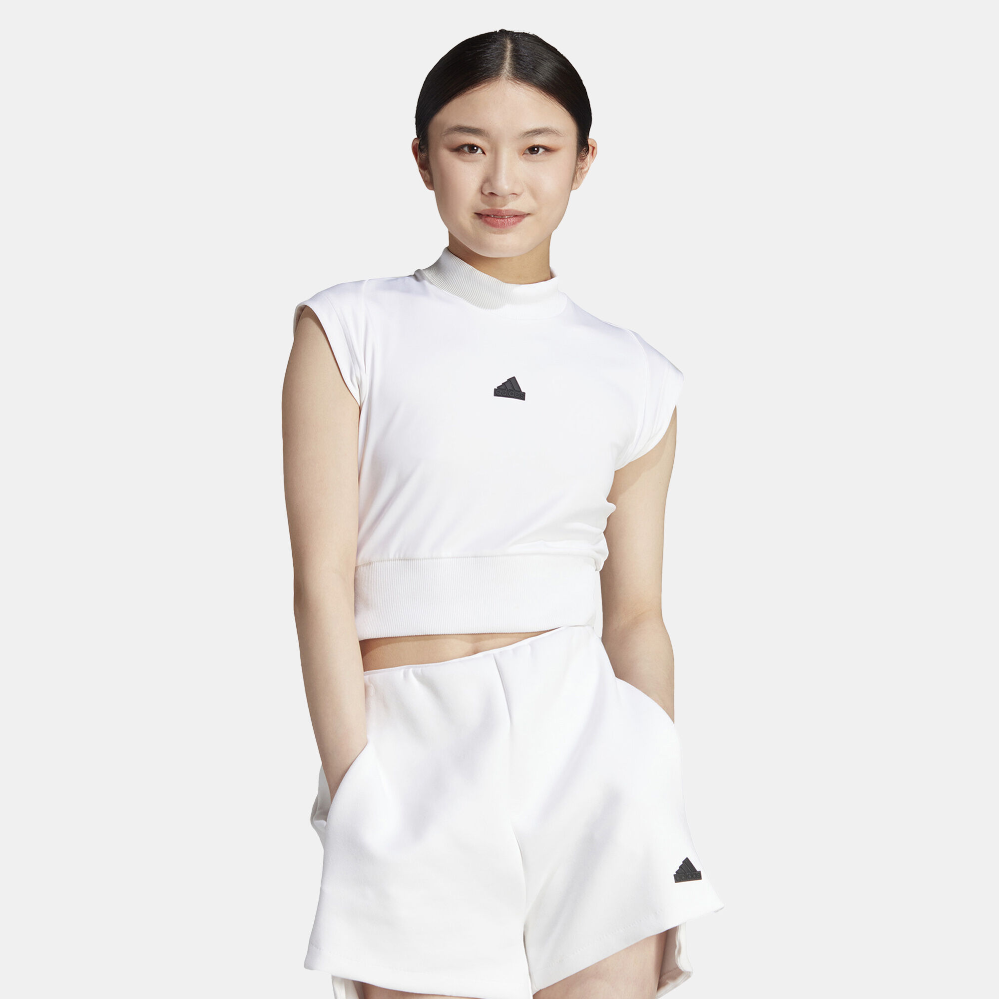 Adidas top and online shorts set womens