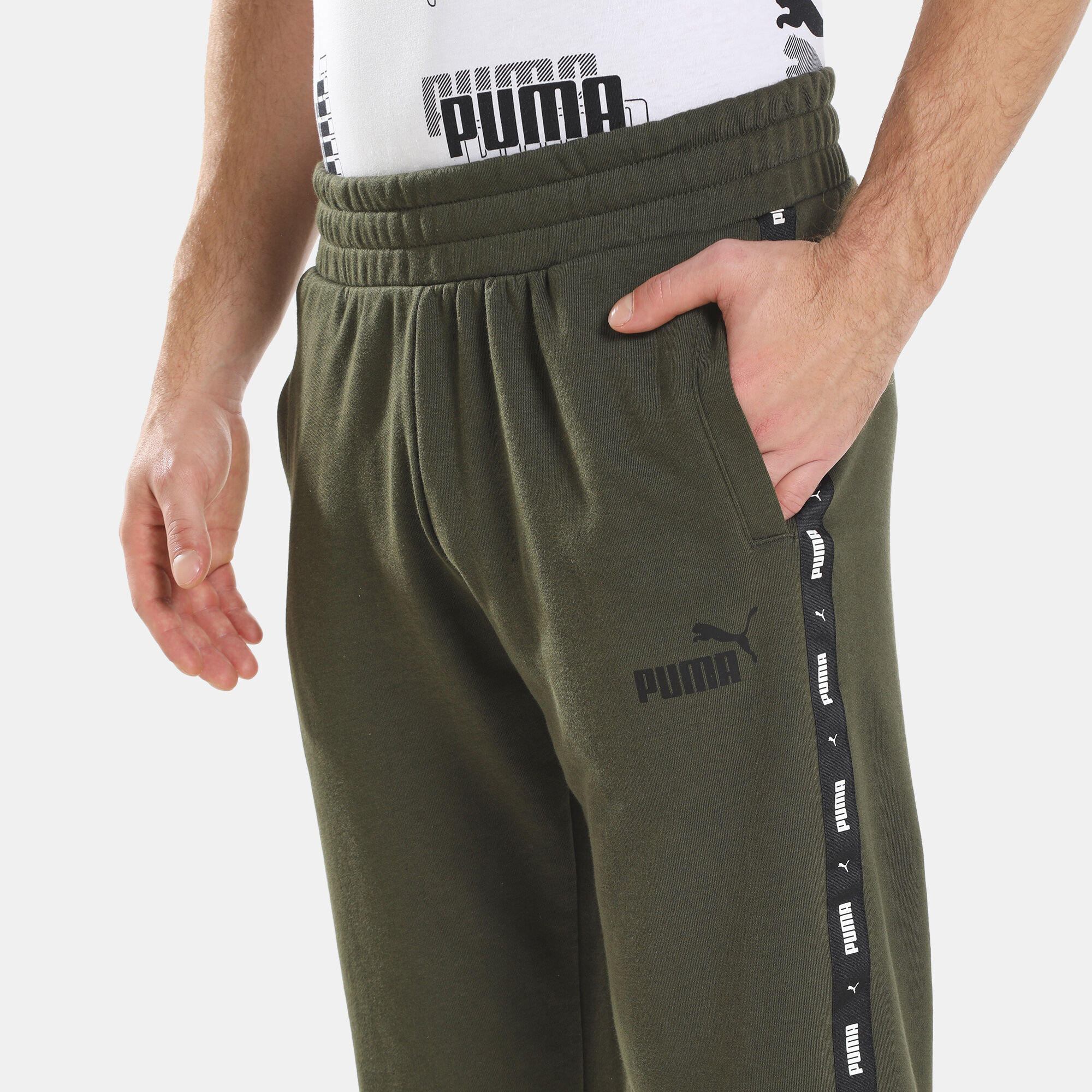 Men s Essentials Tape Sweatpants Green PUMA in KSA SSS