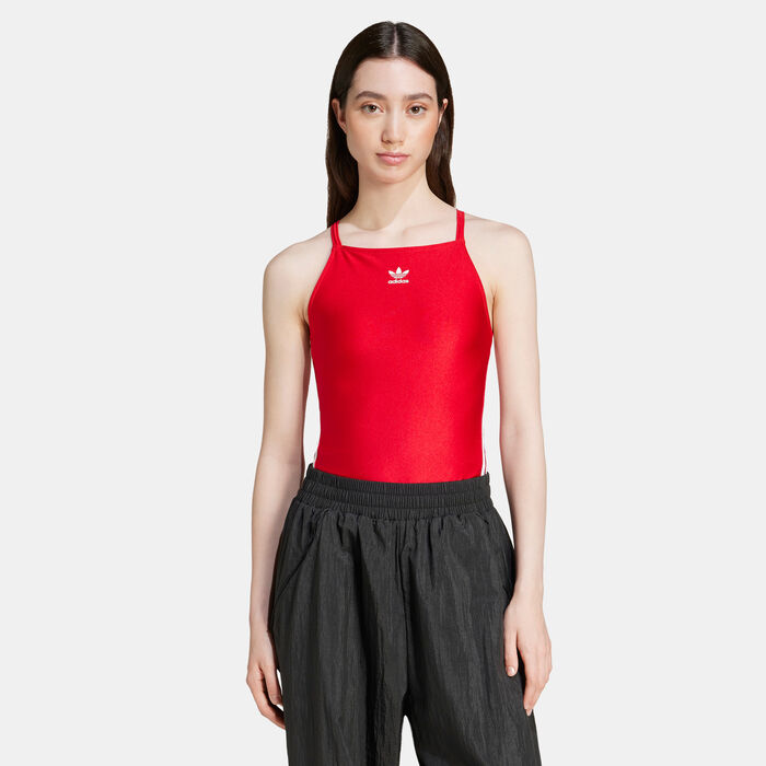 adidas Originals Women's 3-Stripes Bodysuit Red adidas Originals Women's 3-Stripes Bodysuit Red image number 0