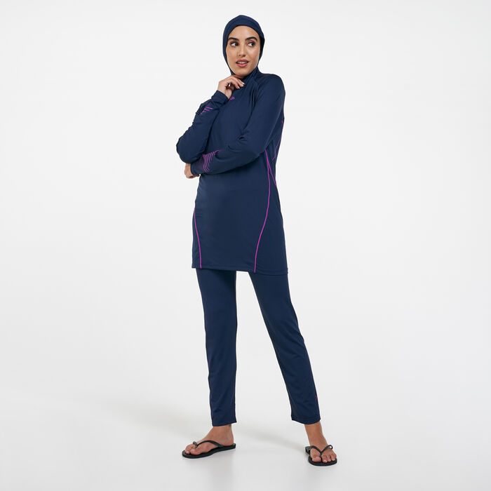 Speedo Women's Delight Modest 2-Piece Swimsuit Blue Speedo Women's Delight Modest 2-Piece Swimsuit Blue image number 0