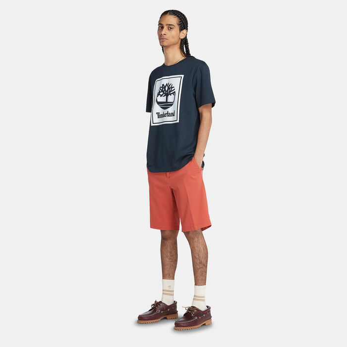 Timberland Men's Stack Logo T-Shirt Blue Timberland Men's Stack Logo T-Shirt Blue image number 2