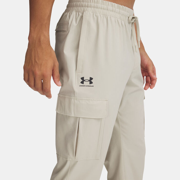 Under Armour Men's Vibe Woven Cargo Pants Beige Under Armour Men's Vibe Woven Cargo Pants Beige image number 3