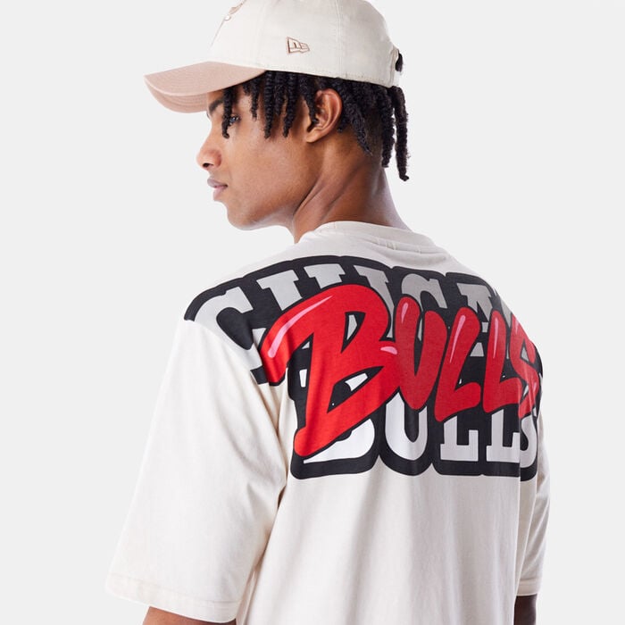 New Era Men's NBA Chicago Bulls Wordmark T-Shirt Beige New Era Men's NBA Chicago Bulls Wordmark T-Shirt Beige image number 1