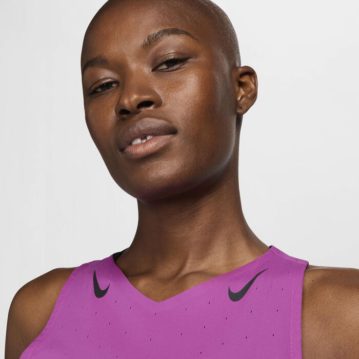 Nike Women's AeroSwift Dri-FIT ADV Running Vest Pink Nike Women's AeroSwift Dri-FIT ADV Running Vest Pink image number 2