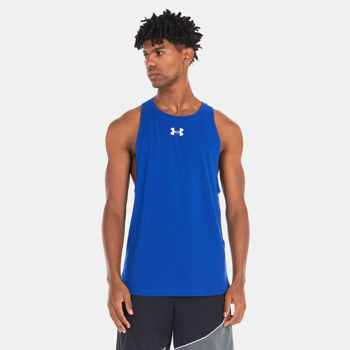 Under Armour Men's Baseline Cotton Tank Top Blue Under Armour Men's Baseline Cotton Tank Top Blue image number 0