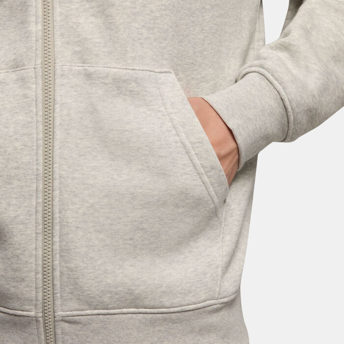 Jordan Men's Brooklyn Fleece Full-Zip Hoodie Grey Jordan Men's Brooklyn Fleece Full-Zip Hoodie Grey image number 4