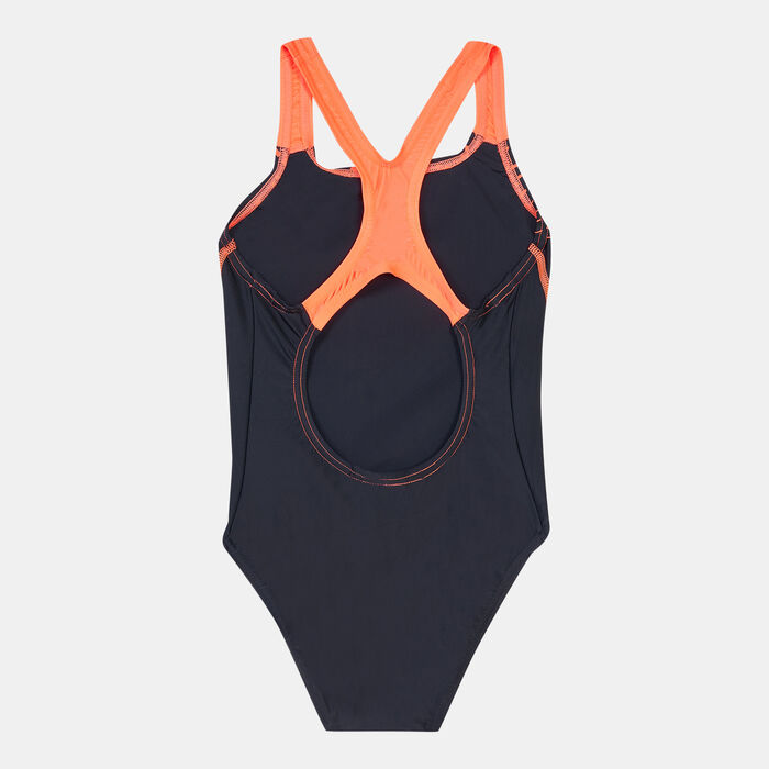 Speedo Kids' Medley Logo Medalist One-Piece Swimsuit Black Speedo Kids' Medley Logo Medalist One-Piece Swimsuit Black image number 1
