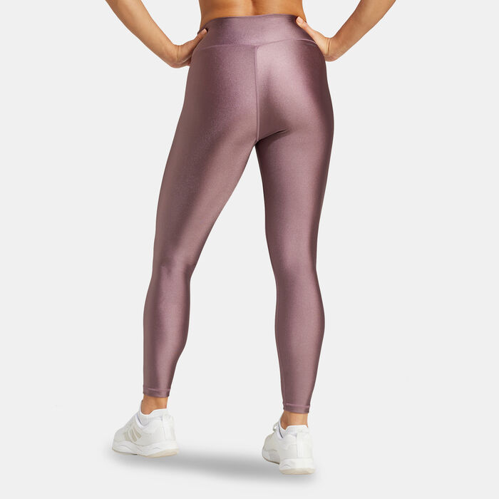 adidas Women's Optime Essentials Shine 7/8 Training Leggings Brown adidas Women's Optime Essentials Shine 7/8 Training Leggings Brown image number 1