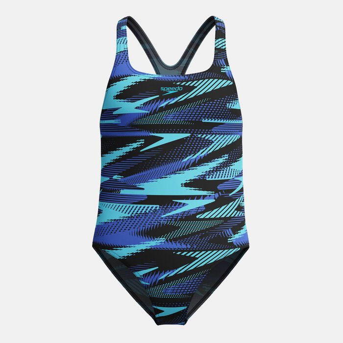 Speedo Kids' HyperBoom Medalist One-Piece Swimsuit Blue Speedo Kids' HyperBoom Medalist One-Piece Swimsuit Blue image number 0