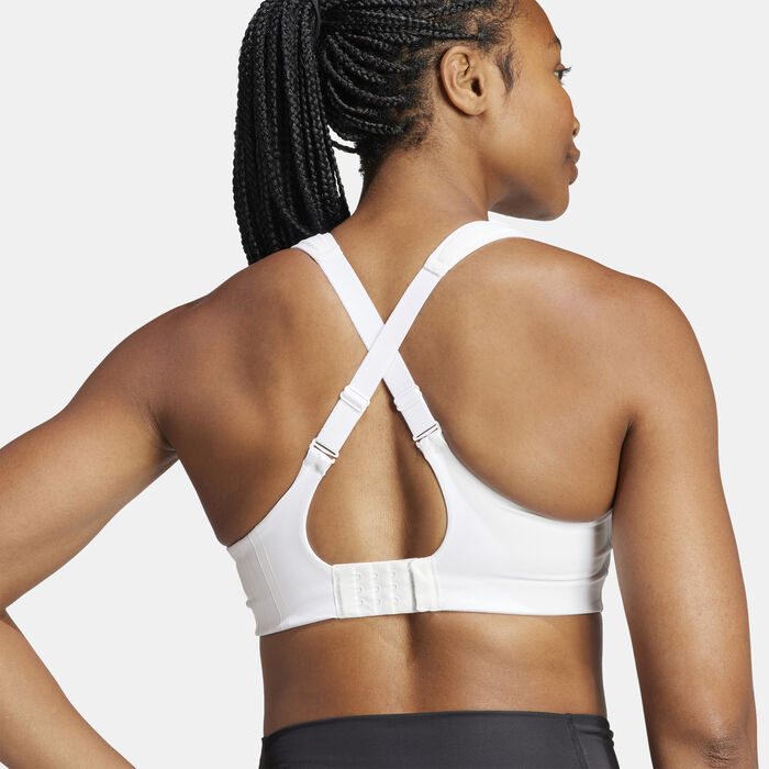 adidas Women's TLRD Impact Training High-Support Sports Bra White image number 4