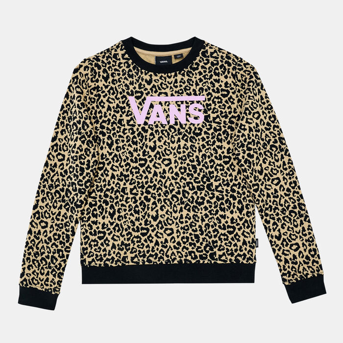 Vans Kids' Leopard Crew Sweatshirt Multi-Color image number 0