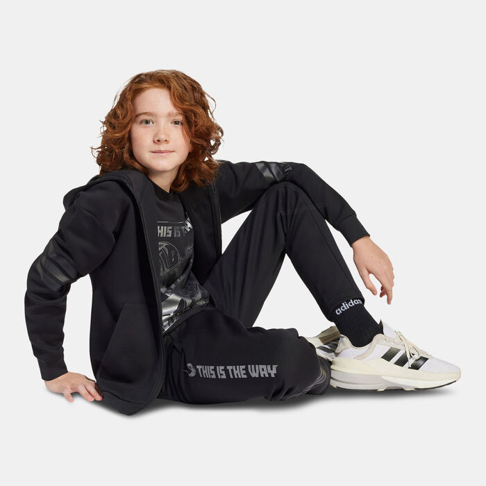 adidas Kids' Star Wars Mandalorian Track Jacket Black adidas Kids' Star Wars Mandalorian Track Jacket Black image number 2