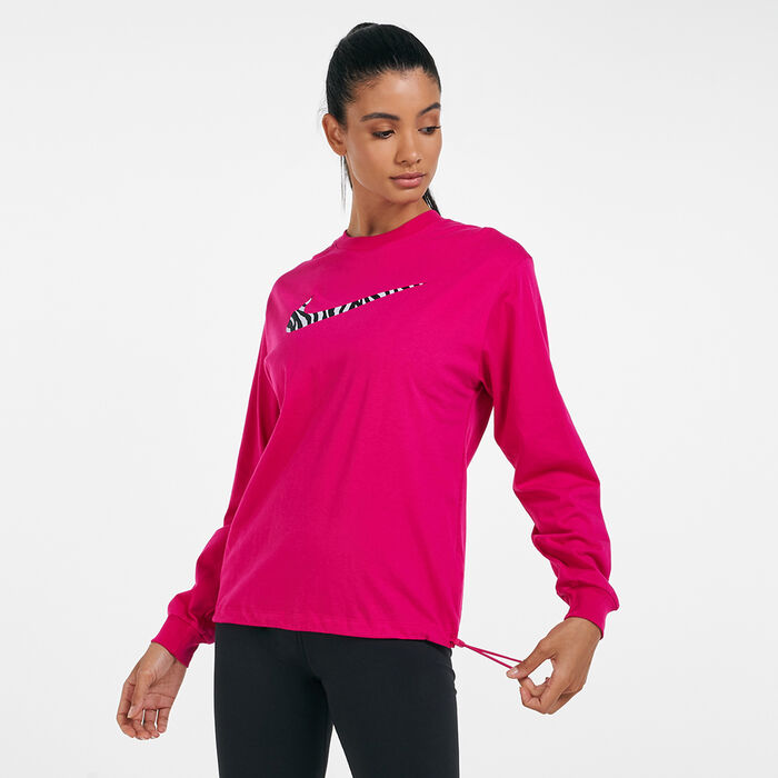 Nike Women's Sportswear Icon Clash Sweatshirt Pink Nike Women's Sportswear Icon Clash Sweatshirt Pink image number 0