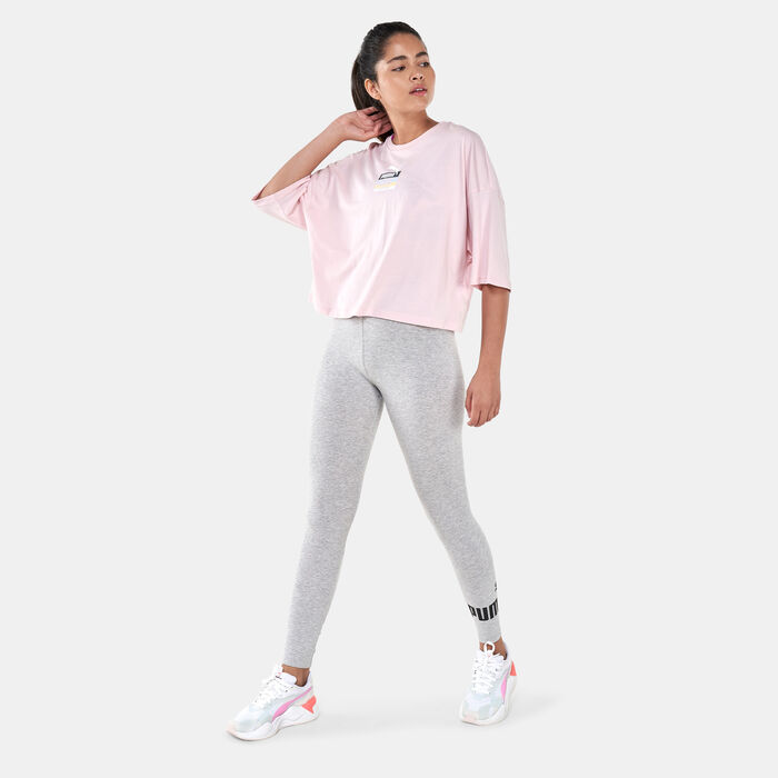 PUMA Women's Brand Love Oversized T-Shirt Pink PUMA Women's Brand Love Oversized T-Shirt Pink image number 2