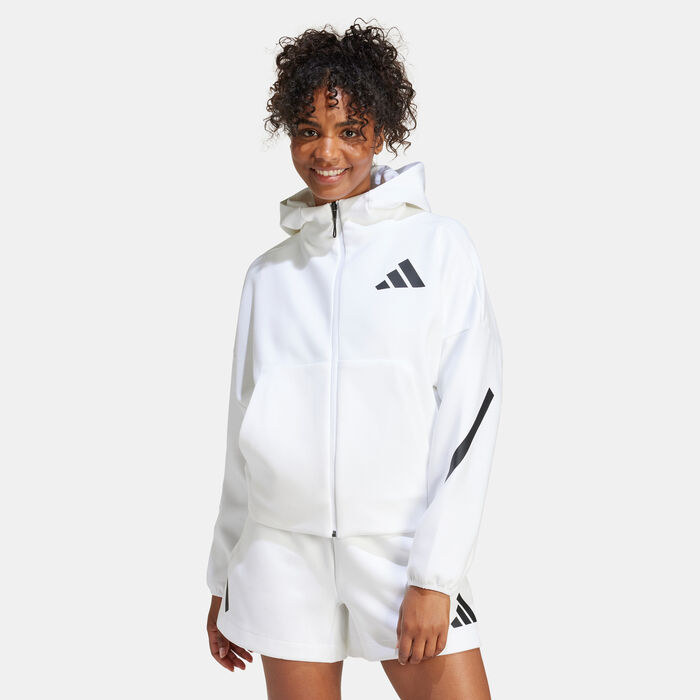 adidas Women's Z.N.E. Hoodie White adidas Women's Z.N.E. Hoodie White image number 0