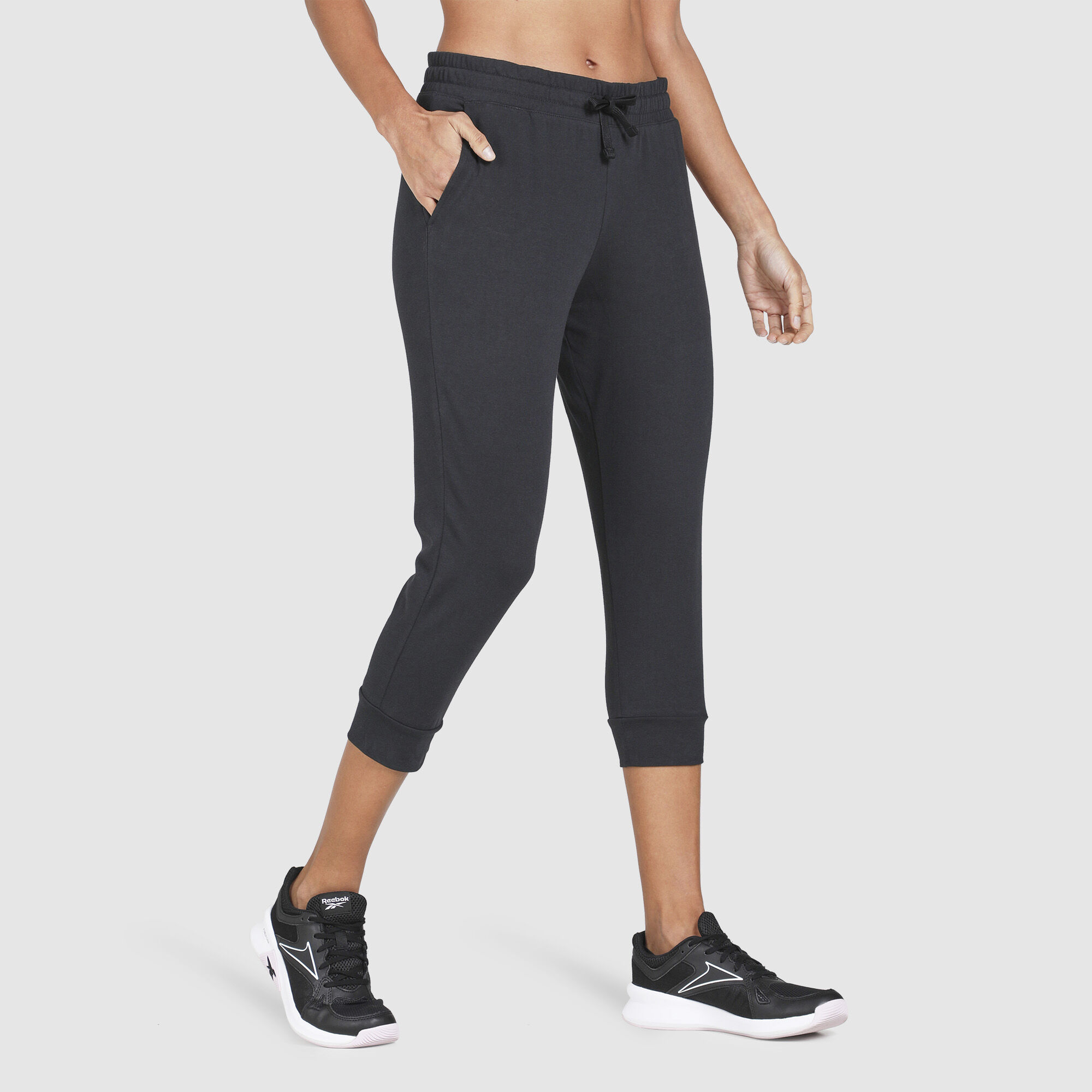 Reebok women's jersey jogger new arrivals capris