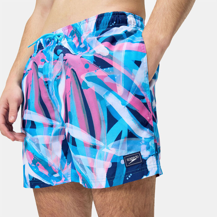 Speedo Men's Digital Printed Leisure Swimming Shorts Blue image number 3