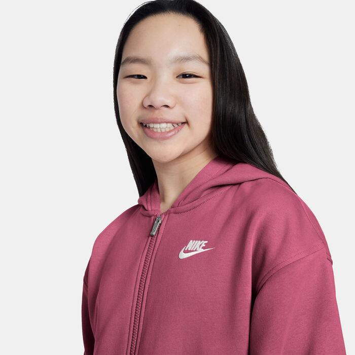 Nike Kids' Sportswear Club Fleece Full-Zip Hoodie Pink Nike Kids' Sportswear Club Fleece Full-Zip Hoodie Pink image number 2
