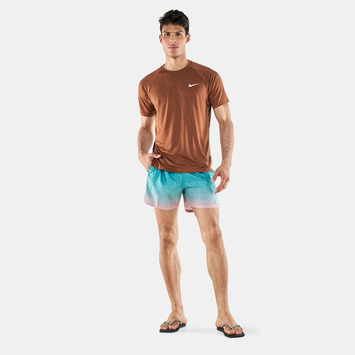 Nike Swim Men's Heather Rashguard Orange Nike Swim Men's Heather Rashguard Orange image number 2