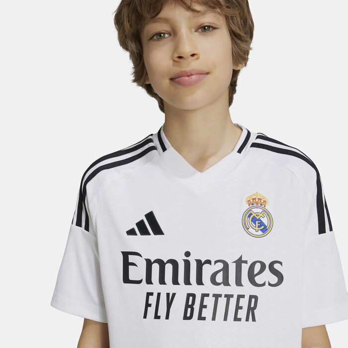adidas Kids' Real Madrid 24/25 Home Football Jersey  White image number 3