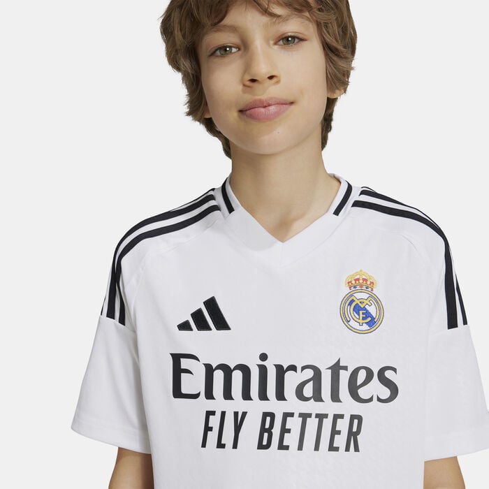 adidas Kids' Real Madrid Home Football Jersey - 2024/25 White adidas Kids' Real Madrid Home Football Jersey - 2024/25 White image number 3