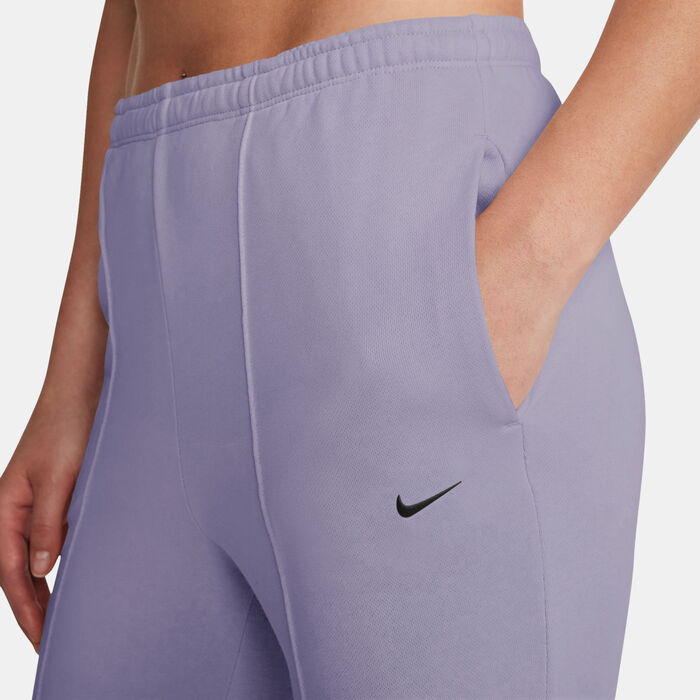 Nike Women's High-Waisted French Terry Sweatpants Grey Nike Women's High-Waisted French Terry Sweatpants Grey image number 2