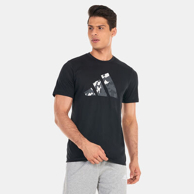 adidas Men's Train Essentials Seasonal Logo T-Shirt Black