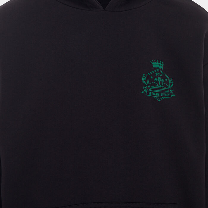The Giving Movement Men's Saudi Printed Hoodie Black The Giving Movement Men's Saudi Printed Hoodie Black image number 2