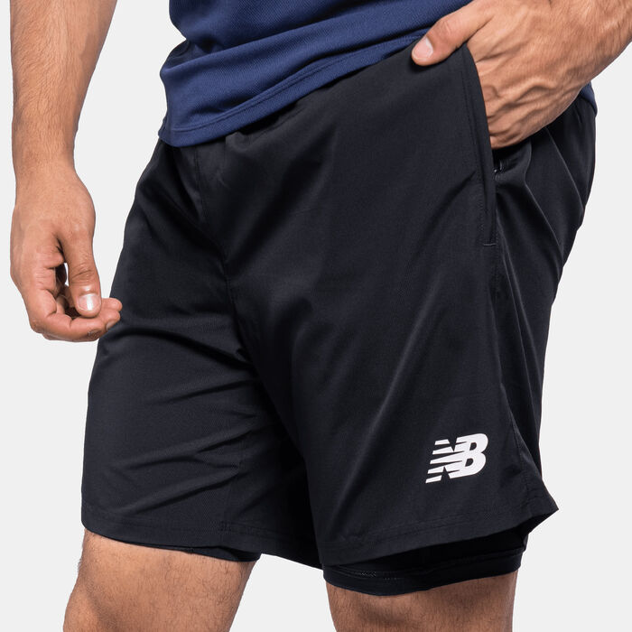 New Balance Men's Aspire 2-in-1 Shorts Black New Balance Men's Aspire 2-in-1 Shorts Black image number 1