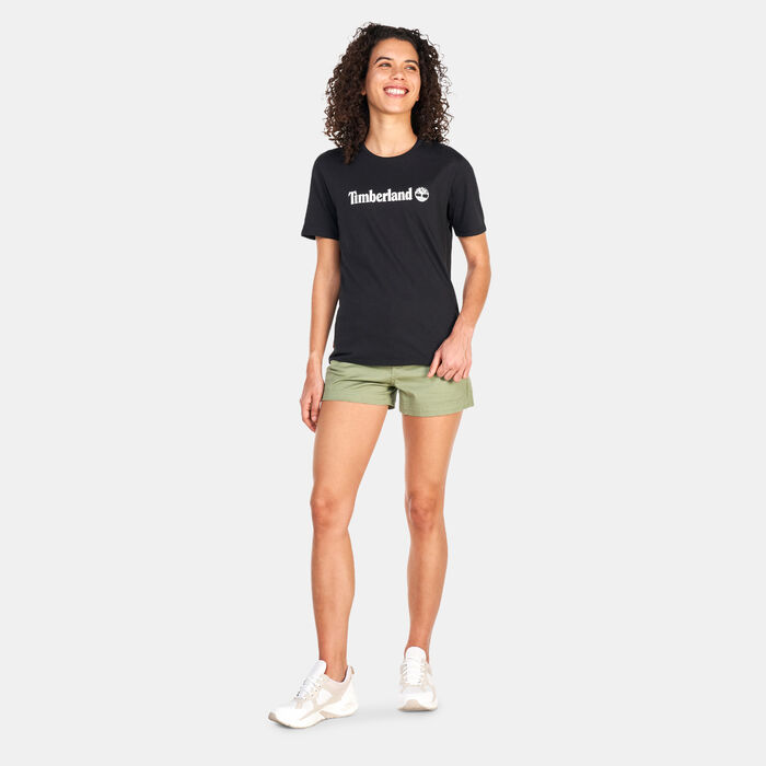 Timberland Women's Linear Logo T-Shirt Black image number 2