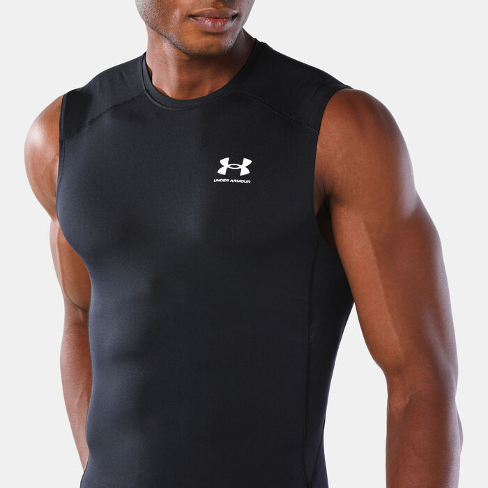 Under Armour Men's HeatGear Armour Top Black Under Armour Men's HeatGear Armour Top Black image number 3