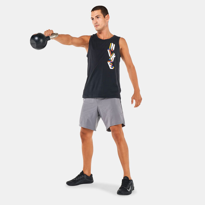 Nike Men's Dri-FIT Graphic Training Tank Top Black image number 2