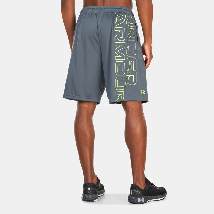 Under Armour Men's UA Tech™ Wordmark Graphic Training Shorts Grey Under Armour Men's UA Tech™ Wordmark Graphic Training Shorts Grey image number 1