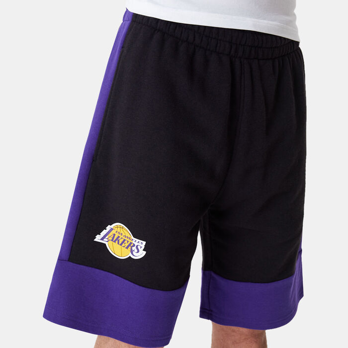 New Era Men's NBA Los Angeles Lakers Colourblock Shorts Black image number 4