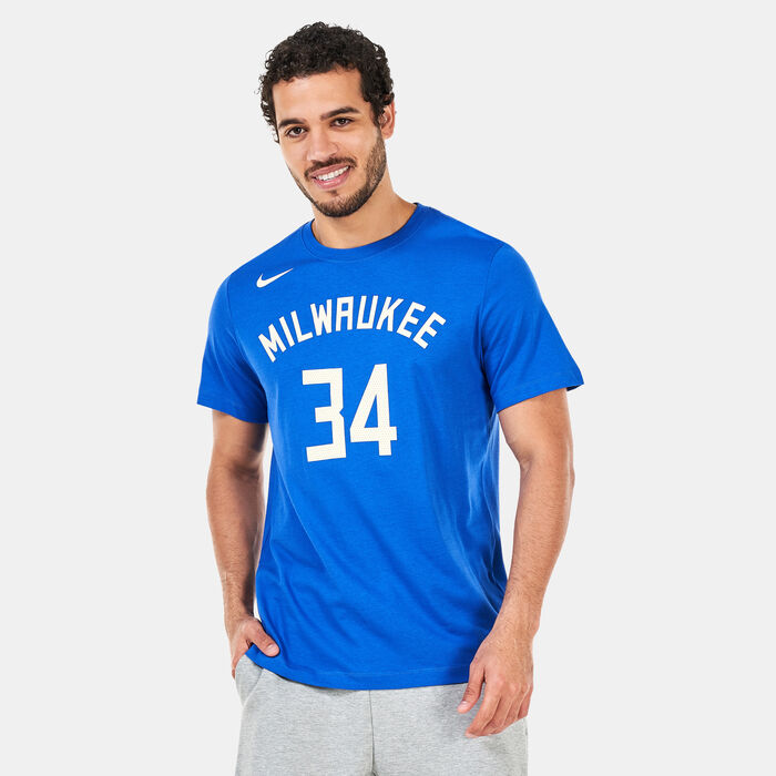Nike Men's Milwaukee Bucks City Edition T-Shirt Blue Nike Men's Milwaukee Bucks City Edition T-Shirt Blue image number 0